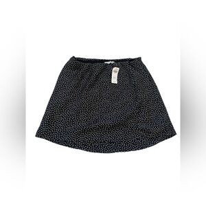 ABERCROMBIE & FITCH Polka Dot Black Elastic Waist & Sash Short Skirt